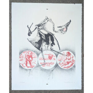 David Edwin Bernard Signed Print "Earth Epoch" 1972 22" x 27"